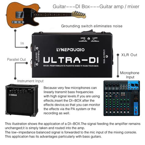 active or passive di box for electric guitar|direct box for acoustic guitar.